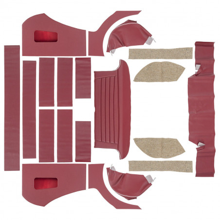 Kit garniture intérieur rouge - Triumph TR3A à partir de TS 60001