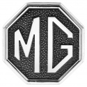Badge argent fond noir, MG