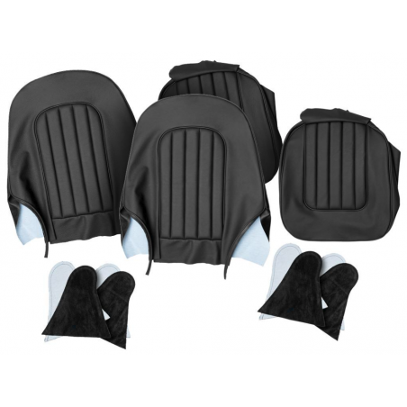 Kit garniture de siège cuir noir - Austin Healey BN6 - BJ7