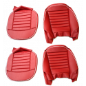 Paire de housse de siège rouge - Triumph TR3, TR3A