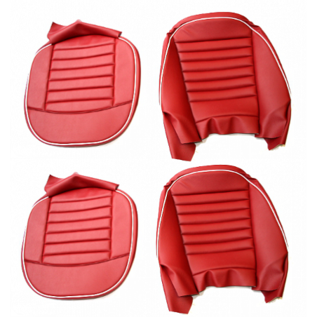 Paire de housse de siège rouge - Triumph TR3, TR3A